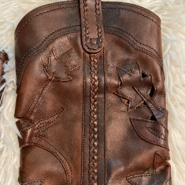 White Mountain, Santa Fe, Western CowboyBoots size 8.5 brown color - Image 2