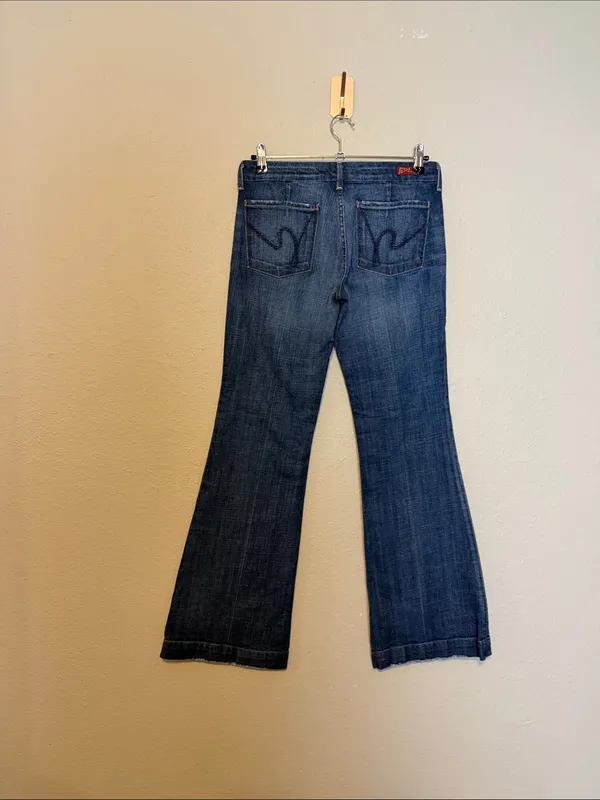 Citizens of Humanity Jeans Faye 003 Low Waist Full Leg Stretch USA Size 28‎ - Image 5