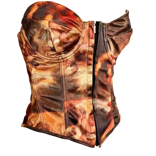 Renaissance Cherub Corset S Lace Up Bustier Top Goblin Castlecore‎ Artsy Regency - Image 4