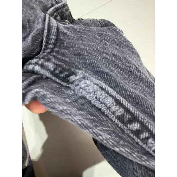 Abercrombie & Fitch The Baggy Low Rise Jeans Women's Size 25‎ Dark Gray Grunge - Image 9