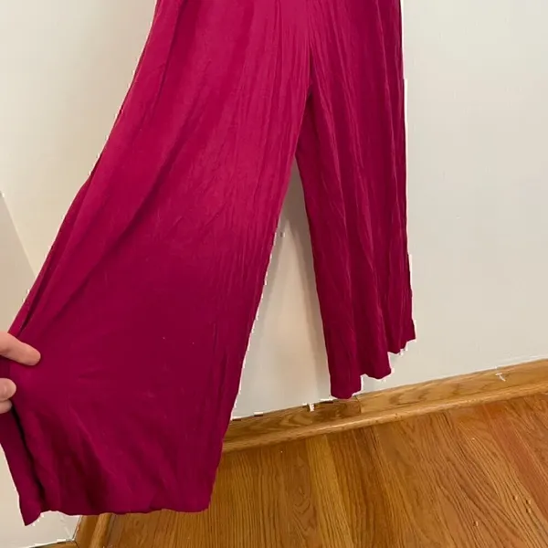 MOULINETTE SOEURS ANTHROPOLOGIE ANTHRO Alisande Jumpsuit Pink Crop Ankle NO BELT - Image 15