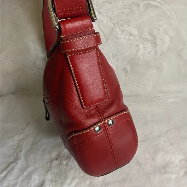 y2k Coach Red Convertible F12322 Hobo Shoulder Bag Crossbody - Image 5
