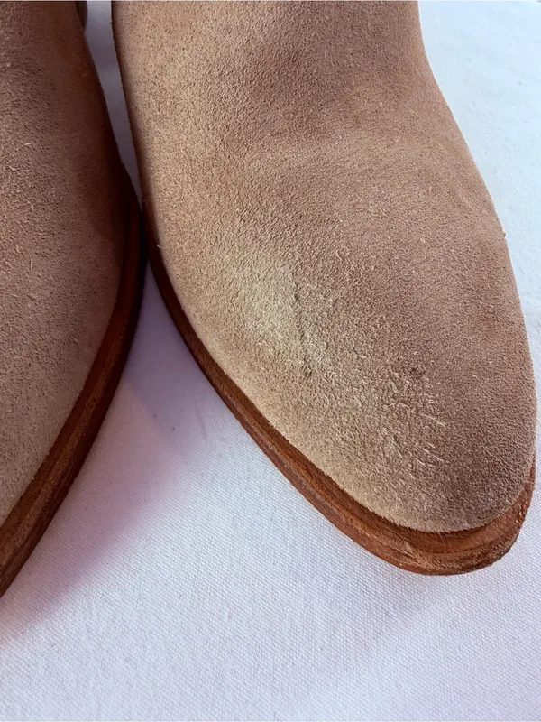 Free People Suede Pull On Pointed Toe‎ Bootie in Taupe Size 9 or 40 - Image 6