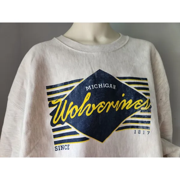 NEW 2XL Champion‎ Michigan Wolverines Reverse Weave Cropped Pullover Sweatshirt - Image 14
