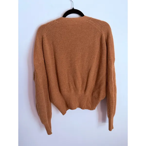 ALC Frank Peters Boxy Fit Merino Wool Rib-Knit Cardigan size medium - Image 4