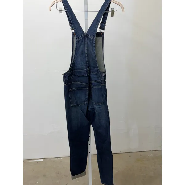Madewell Size Small Blue Denim Button Front Slim Jean Casual Classic Overalls - Image 4