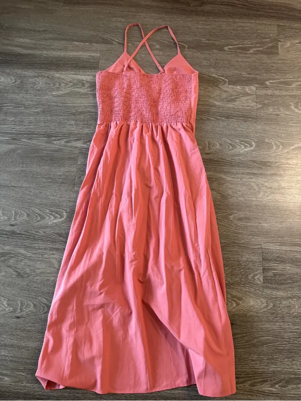 Pink Cutout Slit Midi Dress - Image 7