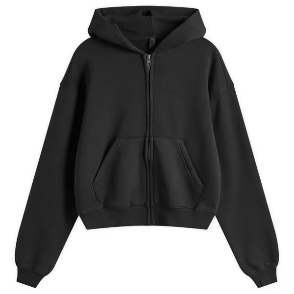 NWT SKIMS VINTAGE FLEECE ZIP-UP HOODIE WASHED ONYX SIZE XS (Dep) - Image 4
