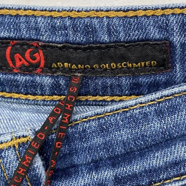 Adriano Goldschmied The Damsel Jeans Womens 28R Blue Denim Straight‎ Made In USA - Image 8