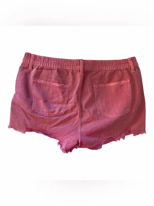 Aerie Distressed Pink Denim Shorts - Image 2