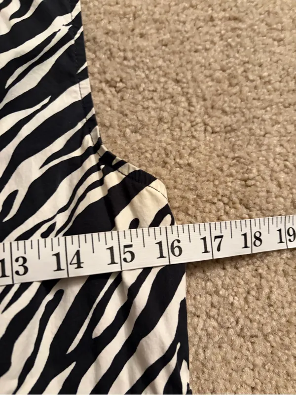 Express Y2K 2000s 00s club party cami tank zebra print going out top sz medium - Image 13