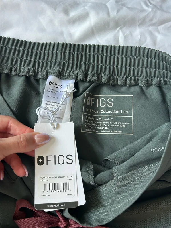 Green FIGS Scrub Pants - Image 3