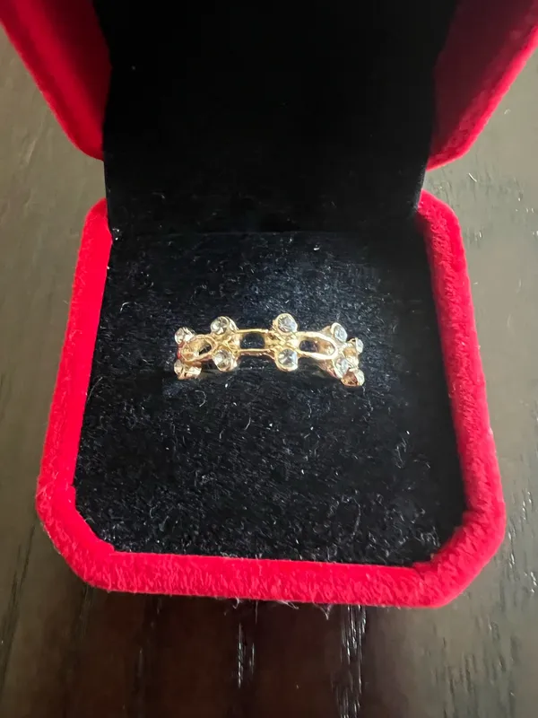 Gold Knuckle Ring for Women, Stackable Boho Joint Finger Midi Ring Size 8 New - Image 2