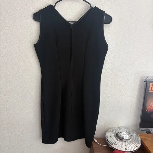 Vintage Grace USA Black Bodycon Mini Dress Satin Ribbon Bow Accent‎ M - Image 8