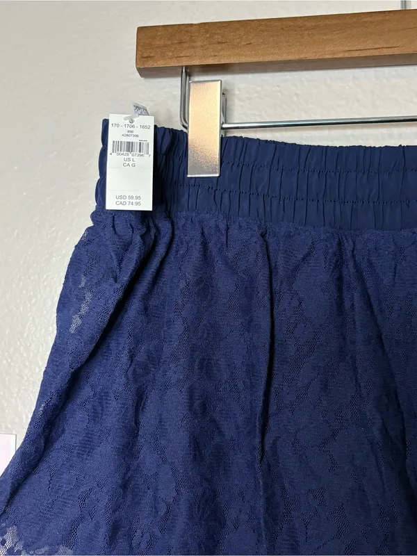 Aerie hot stuff 2” lace shorts large summer blue beach lake vacation athletic - Image 5