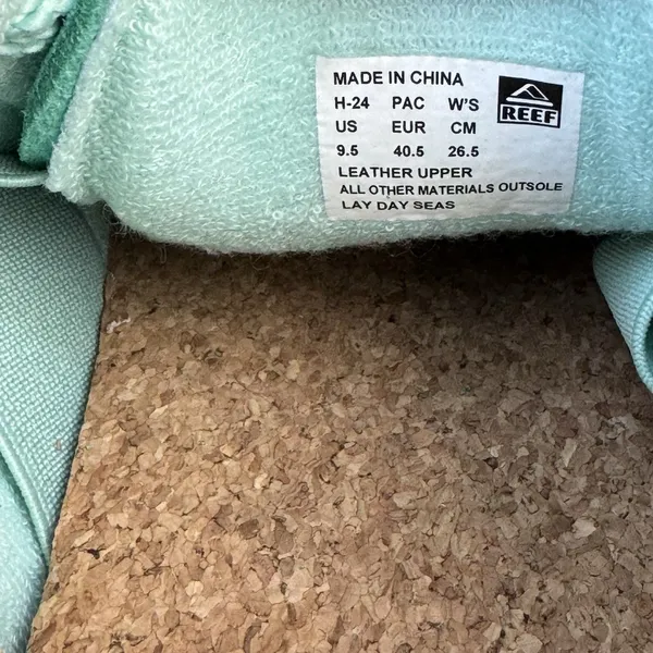 Reef Lay Day Seas Womens 9.5 Green Duo Suede Sneakers CJ7205 New - Image 8