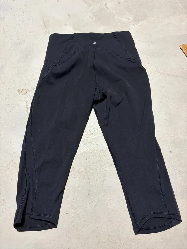 Lululemon train times crop Black leggings 8 - Image 7
