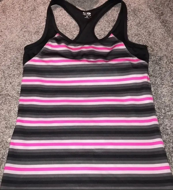 C9 Champion Striped Racerback Athletic Tank Top - Image 5