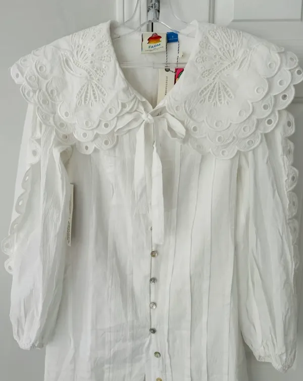 Farm Rio Collared Button Front Mini Dress, Size L - Image 6