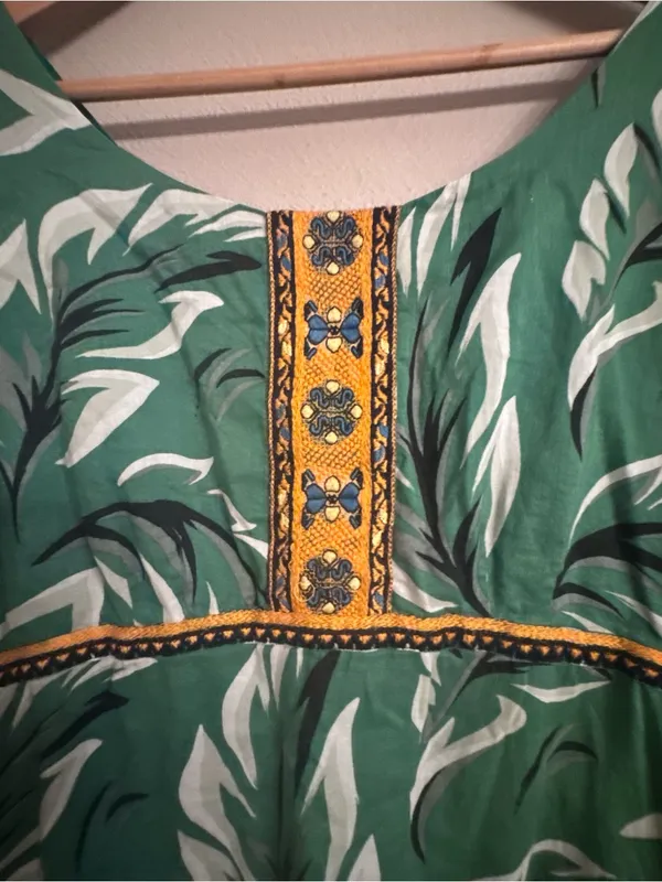 ANTHRO | Vanessa Virginia Musa Leaf Dress - Image 3