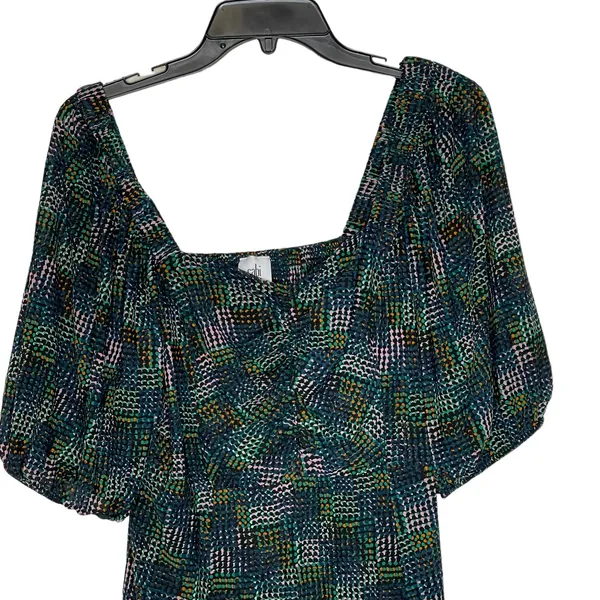 CAbi Dress Size Medium Multi Geometric Pattern Stretch Blend SS‎ Women - Image 2