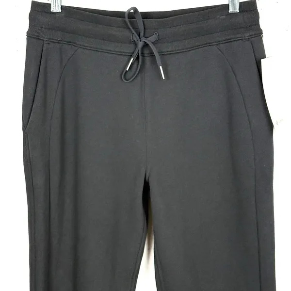 Lululemon Scuba High Rise Cropped Jogger Cotton Terry Drawcord Black Size 8 - Image 8