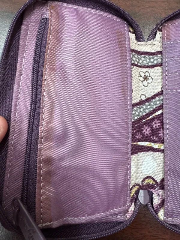 ThirtyOne Boutique Purple Paisley Printed Wristlet Wallet - Image 4