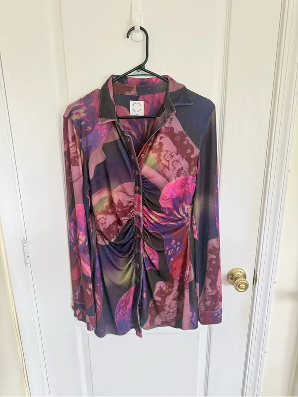 With Jeán Andy Dress in Flamboyant Anthurium Print - Image 3