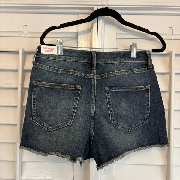 PINK Victoria’s Secret High Waisted Cut Off ‎ Denim Shorts Size 10 - Image 2