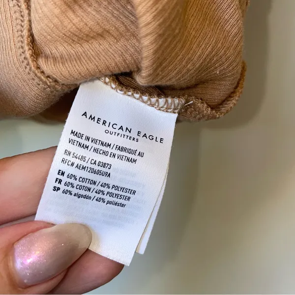 American Eagle Outfitters Brown Ribbed Top - Image 6