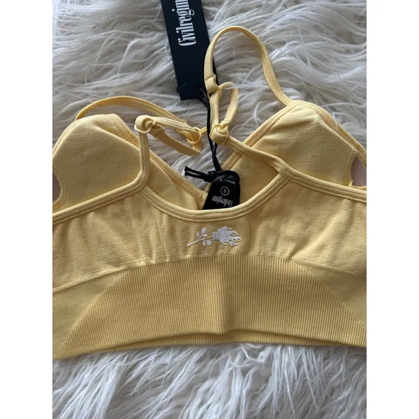 Civil Regime Pastel Yellow Kelly Seamless Bra Size Small - Image 5