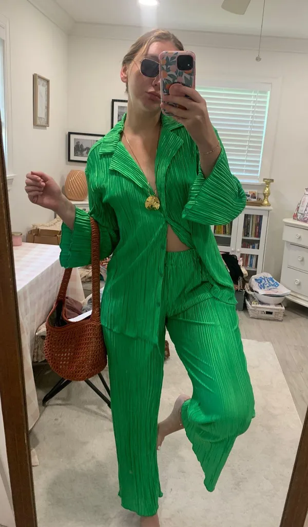 Green Amazon Long Sleeve pant set  - Image 2