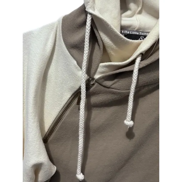 Ampersand Ave Colorblock Hoodie — M Asymmetrical Layered Hood - Image 7