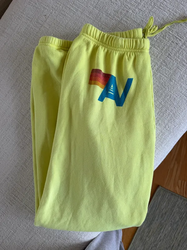 Aviator Nation Sweatpants Neon yellow - Image 3