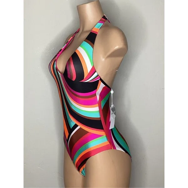 New. Trina Turk plunge reversible swimsuit. 14. Retails $172 - Image 7