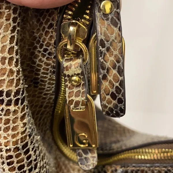 G.I.L.I. Milano Snake Print Leather Hobo Bag C9‎ - Image 4