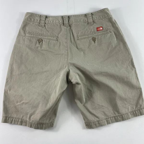 North Face Shorts Womens 10 Khaki Beige Outdoor Hiking Cotton Casual Pockets - Image 7