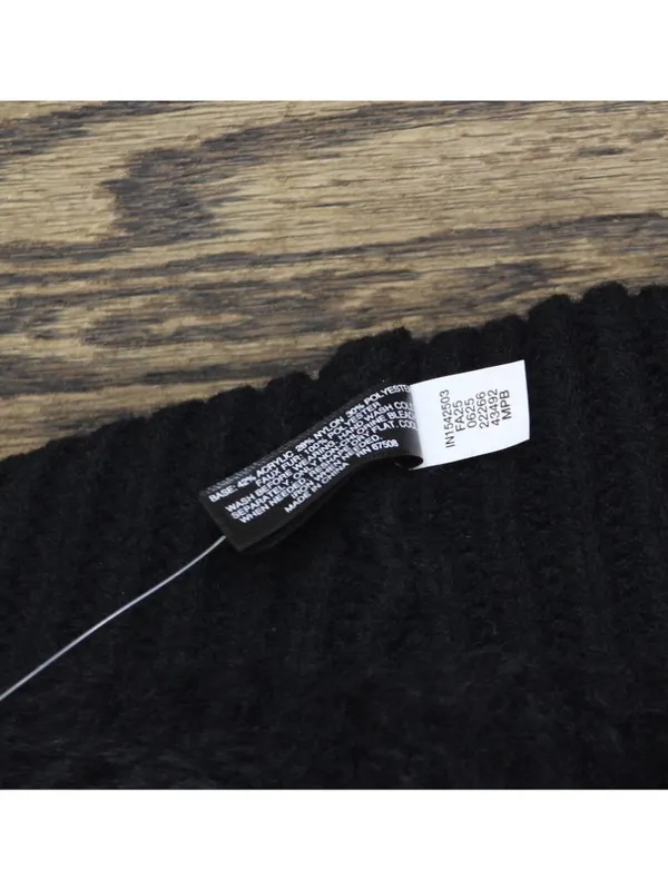 NWT Inc International Concepts Womens Faux Fur Cuff Ribbed Knit Beanie Black - Image 5