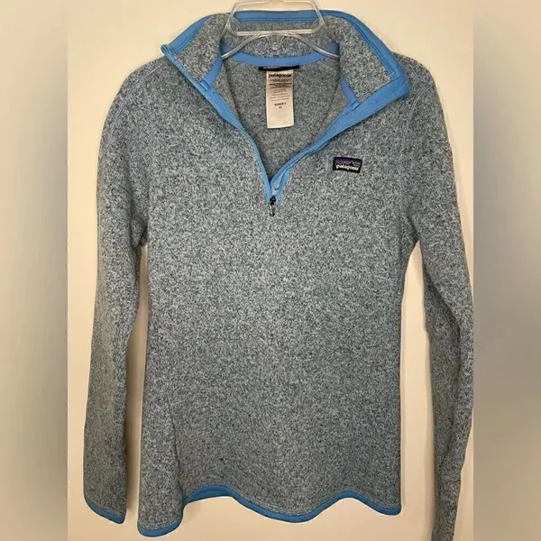Women’s Blue Patagonia Jacket 1/4 Zip Pullover Size XS - Image 7
