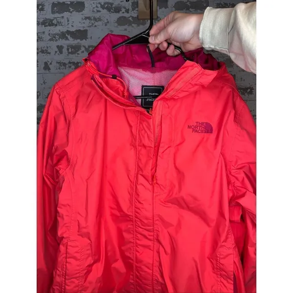 The North face | women bright colored rain coat with hood - Image 3