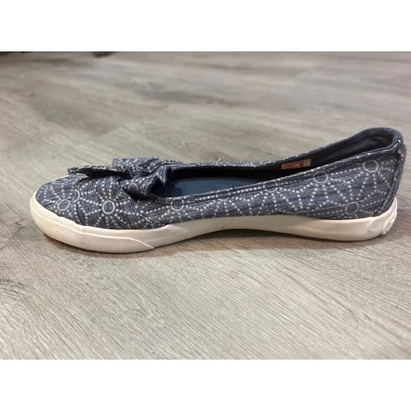 Rocket Dog Women's Size 8 Blue Geometric Canvas Bow Slip-On Ballet Sneakers - Image 7
