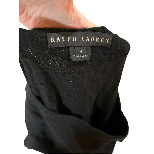 Ralph Lauren Black Label Cashmere Cable-Knit Sweater Dress Size M - Image 6