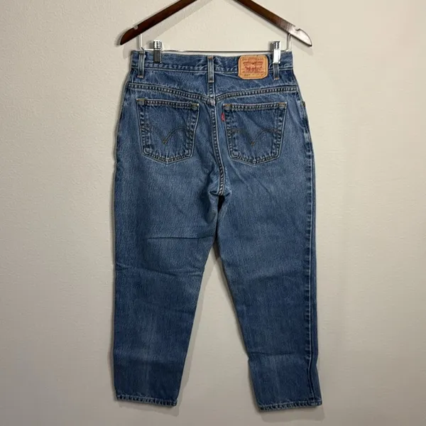 Levis 550 Classic Relaxed Vintage Jeans Inseam 27 Size 10S - Image 3