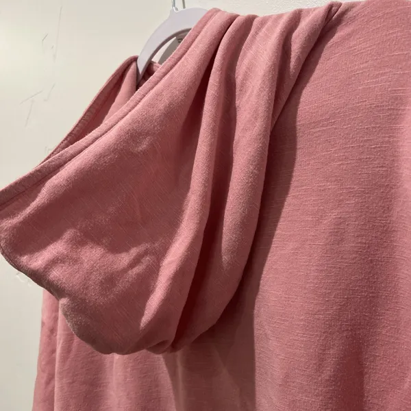Fabletics Hoodie Sweatshirt Pink Oversized Lightweight Soft Athleisure size S - Image 11