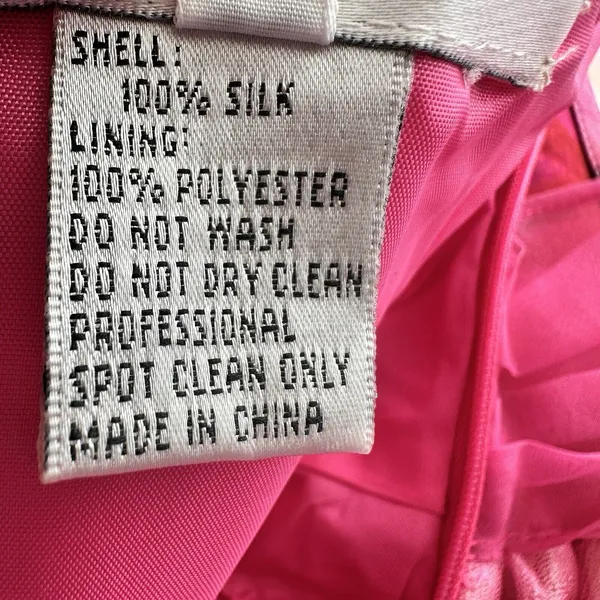 Sherri Hill Y2K VTG Bright Pink Floral Silk Tulle Tutu Prom Dress Size 4 - Image 10