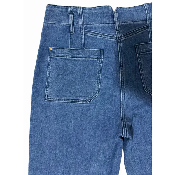 Maeve Anthropologie Junie Wide Leg High Rise Sailor Utility Trouser Jean Size 30 - Image 10