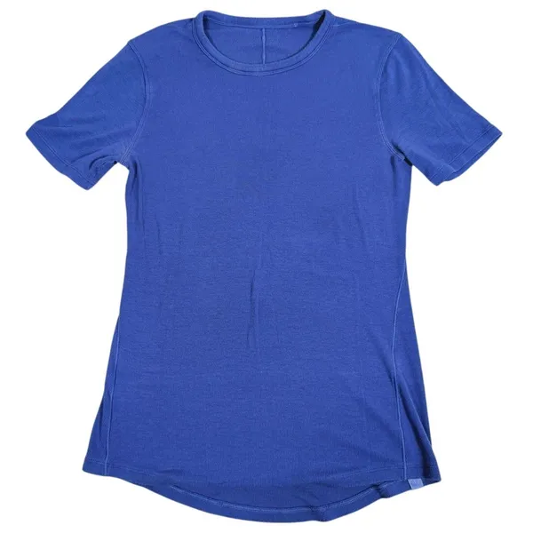 Lululemon Hold Tight Short Sleeve Shirt Size 2 Pitch Blue Minimal Lounge Comfot - Image 2