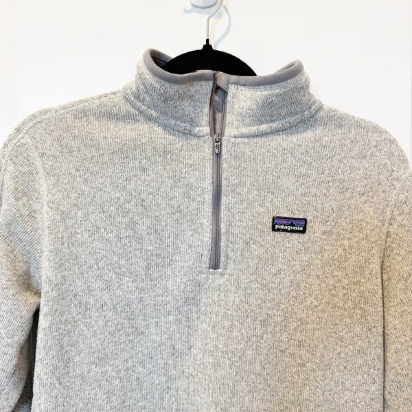 Patagonia Womens Better Sweater Large 1/4 Zip Fleece Pullover Granola Hiking - Image 2