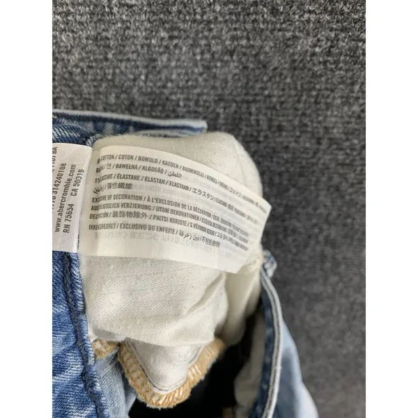 Abercrombie & Fitch Simone High Rise Ankle Flare Jeans Distressed Paint Splatter - Image 13