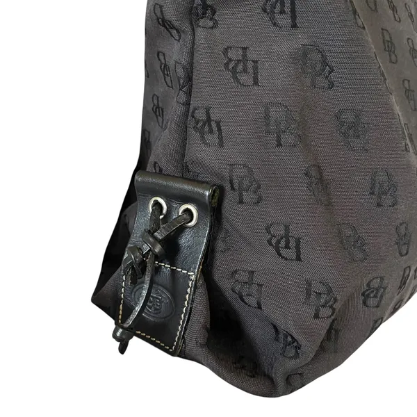 Vintage Dooney & Bourke Black Signature Jacquard Tassel Tote Bag - Made in USA - Image 9